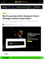 WLFI Launches 100% Buyback & Burn Strategy to Boost Token Value - CoinCentral