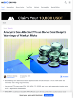 Bloomberg Analyst Sees 100% Approval Odds for Crypto ETFs