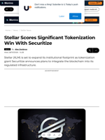Stellar Scores Significant Tokenization Win With Securitize - U.Today