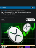 Top 3 Reasons Why XRP Price Can Explode 300% in March 2025