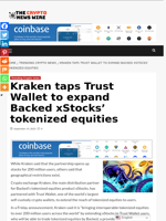 Kraken taps Trust Wallet to expand Backed xStocks’ tokenized equities - The Crypto News Wire