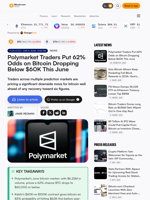 Polymarket Traders Put 62% Odds on Bitcoin Dropping Below $60K This June – Bitcoin News
