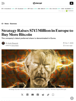 Strategy Raises $715 Million in Europe to Buy More Bitcoin - Decrypt