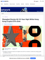 Shanghai Stocks Hit 10-Year High While Hong Kong Crypto ETFs Sink - BeInCrypto