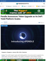 Pendle Announces Token Upgrade as Its DeFi Yield Platform Scales - TheNewsCrypto