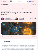 Coinbase’s Base May Launch Token to Support Network Expansion