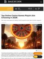Top Online Casino Games Players Are Choosing in 2026 - DailyCoin