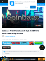 Coinbase And Ethena Launch High Yield USDC Vault Powered By Morpho | Bitcoinist.com