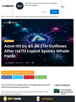 Aave Hit by $5.4B ETH Outflows After Exploit