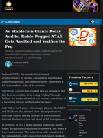 As Stablecoin Giants Delay Audits, Ruble-Pegged A7A5 Gets Audited and Verifies Its Peg | CoinGape
