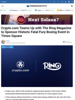 Crypto.com Teams Up with The Ring Magazine to Sponsor Historic Fatal Fury Boxing Event in Times Square - TheNewsCrypto