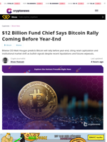 $12 Billion Fund Chief Says Bitcoin Rally Coming Before Year-End