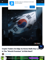 Crypto Traders On Edge As Korea Stalls Key Law — Is The “Kimchi Premium” At Risk Next? | Bitcoinist.com
