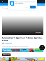 Turkmenistan Set To Welcome Cryptocurrency Operations From 2026 - Details