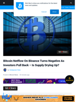 Bitcoin Netflow On Binance Turns Negative As Investors Pull Back - Is Supply Drying Up? | Bitcoinist.com