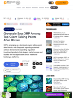 Grayscale Says XRP Among Top Client Talking Points After Bitcoin – Featured Bitcoin News