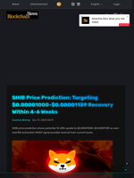 SHIB Price Prediction: Targeting $0.00001000-$0.00001139 Recovery Within 4-6 Weeks - Blockchain.News