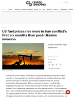 US fuel prices rise more in Iran conflict's first six months than post-Ukraine invasion