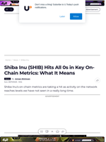 Shiba Inu (SHIB) Hits All 0s in Key On-Chain Metrics: What It Means - U.Today