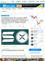 Coinbase Set To Launch XRP And Solana Futures Trading In The US As ETF Hype Grows ⋆ ZyCrypto