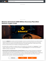 Binance Announces $400 Million Recovery Plan After Historic Crypto Crash - Brave New Coin
