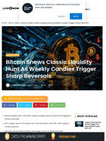 Bitcoin Liquidity Sweeps Signal Next Big Move