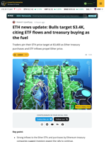 ETH Price Rally To $3.4K On Traders’ Radar, Here’s Why