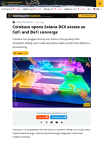 Coinbase Opens Solana DEX Access as CeFi and DeFi Converge