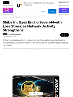 Shiba Inu Eyes End to Seven-Month Loss Streak as Network Activity Strengthens - U.Today