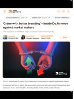 ‘Crime with better branding’ – Inside DoJ’s move against market makers - AMBCrypto