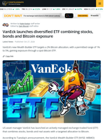 VanEck’s New Wealth Builder ETF Targets 2% Bitcoin Allocation