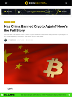 Has China Banned Crypto Again? Here’s the Full Story - CoinCentral