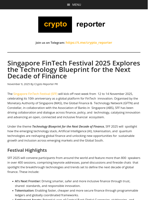 Singapore FinTech Festival 2025 Explores the Technology Blueprint for the Next Decade of Finance