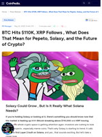 BTC Hits $110K, XRP Follows , What Does That Mean for Pepeto, Solaxy, and the Future of Crypto?