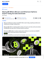 Calls Dominate $3.7 Billion Crypto Options Expiry