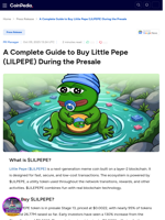 A Complete Guide to Buy Little Pepe (LILPEPE) During the Presale