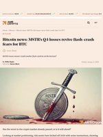 Bitcoin news: MSTR’s Q4 losses revive flash-crash fears for BTC - AMBCrypto