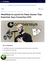 MetaMask to Launch Its Token Sooner Than Expected, Says ConsenSys CEO