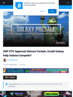 XRP ETF Approval Almost a Certainty: Solana-Based Solaxy to Reap the Benefits?