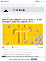 Pi Coin Price Risks 34% Drop if It Misses One Level