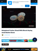 Metaplanet Pushes Ahead With Bitcoin Buying Amid Market Gloom