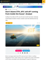 ETF Investors Held Firm in BTC Crash, HOLDlers Had Paper Hands: Analyst