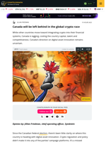 Canada’s direction on digital asset innovation remains uncertain.