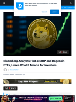 Bloomberg Analysts Hint at XRP and Dogecoin ETFs, Here’s What It Means for Investors | Bitcoinist.com