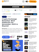 Crypto Exchange Roundup: Best Platforms for November 2025 & Beyond – Exchanges Bitcoin News
