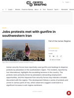 Jobs protests met with gunfire in southwestern Iran