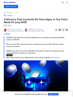 3 Altcoins That Could Hit All-Time Highs In The Third Week Of July