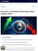 Ethereum Just Flashed a Rare Signal: What Happens Next?
