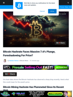 Bitcoin Hashrate Faces Massive 7.6% Plunge: Price To Follow?