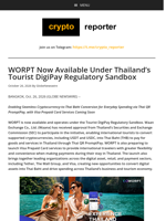 WORPT Now Available Under Thailand’s Tourist DigiPay Regulatory Sandbox
